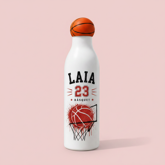 Bidó bàsquet Laia - fons rosa