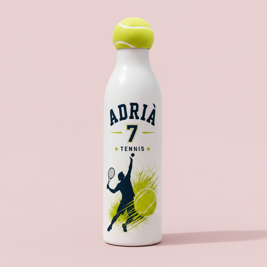 Bidó tennis Adrià - fons rosa